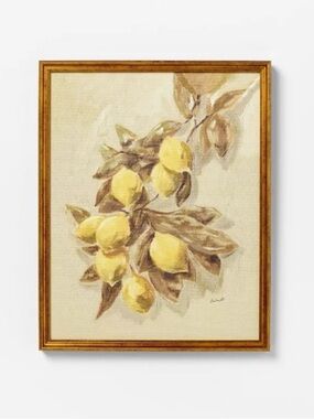 16"x20" Lemons Vintage Framed Wall Art - Threshold with Studio McGee